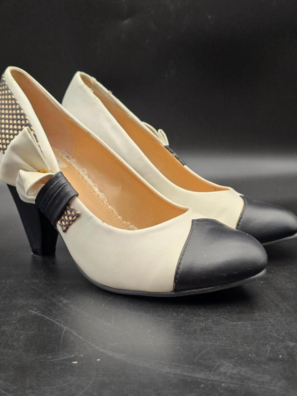 Women's Cream and Black Courts